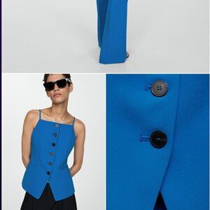 MANGO Halter-neck gilet with buttons Size S NEW WITH TAG!